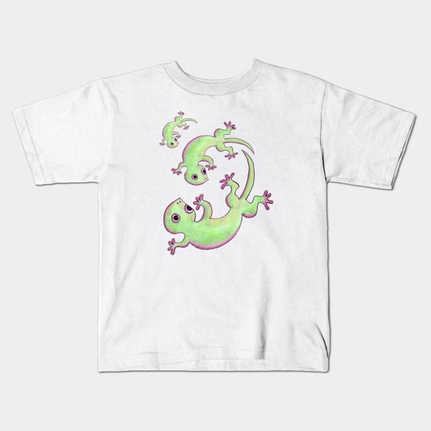 Lizards Kids T-Shirt by PaulWebster